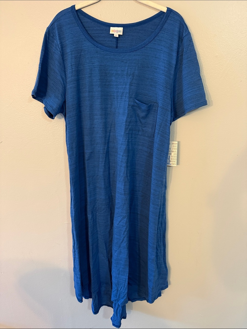 LuLaRoe Blue Midi Dress with Pocket